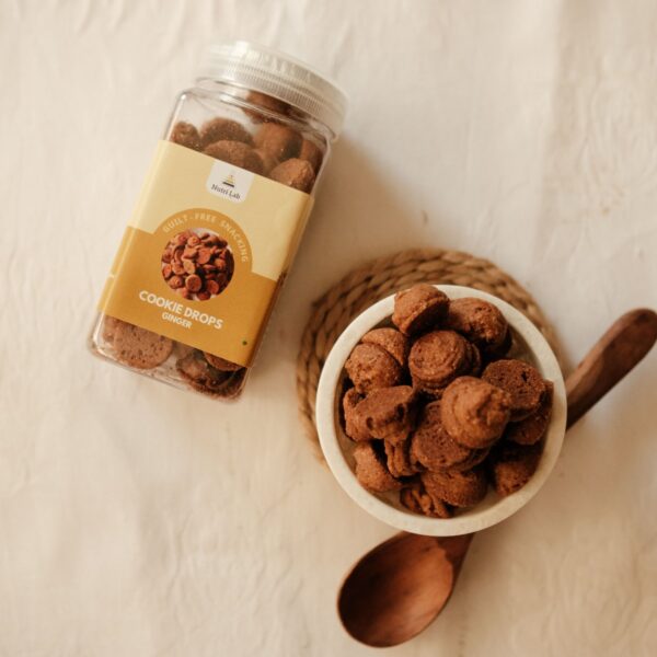 GLUTEN FREE AND VEGAN COOKIE DROPS, MADE OF JOWAR AND OTHER MILLETS. MADE WITH NO SUGAR & NO PALM OIL