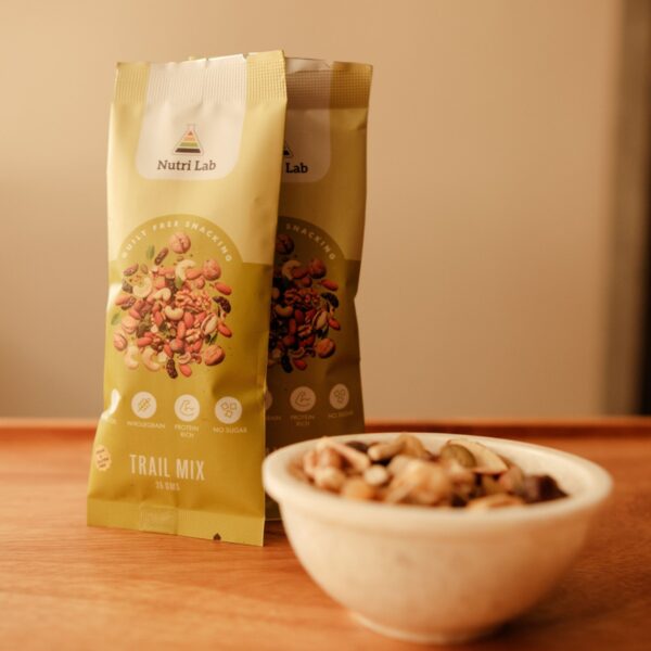 A MIX OF WHOLE NUTS, SEEDS AND DATES, THIS TRAIL MIX IS A PERFECT POCKET FRIENDLY SNACK